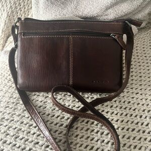 Jack George’s Elegant Dark Brown Leather Crossbody Bag